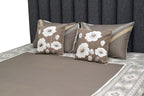 Floral Grace Taupe & Grey Bed Ensemble
