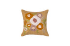 Golden Meadow Embroidered Cushion