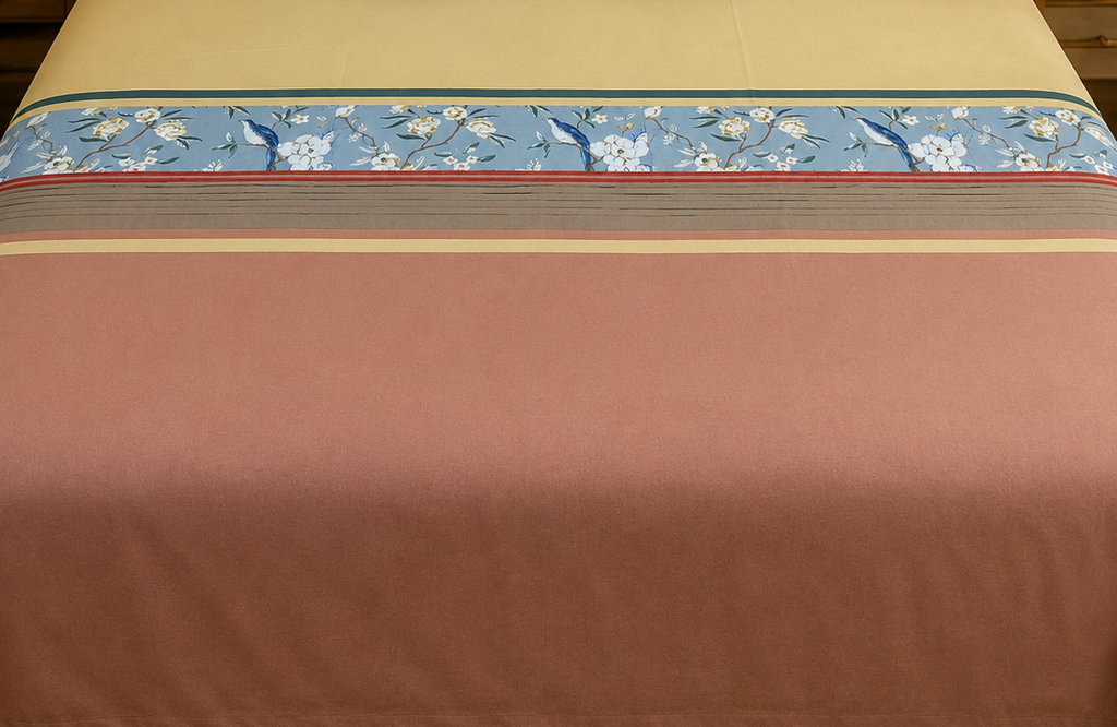 Sky Bird Floral Bed Ensemble