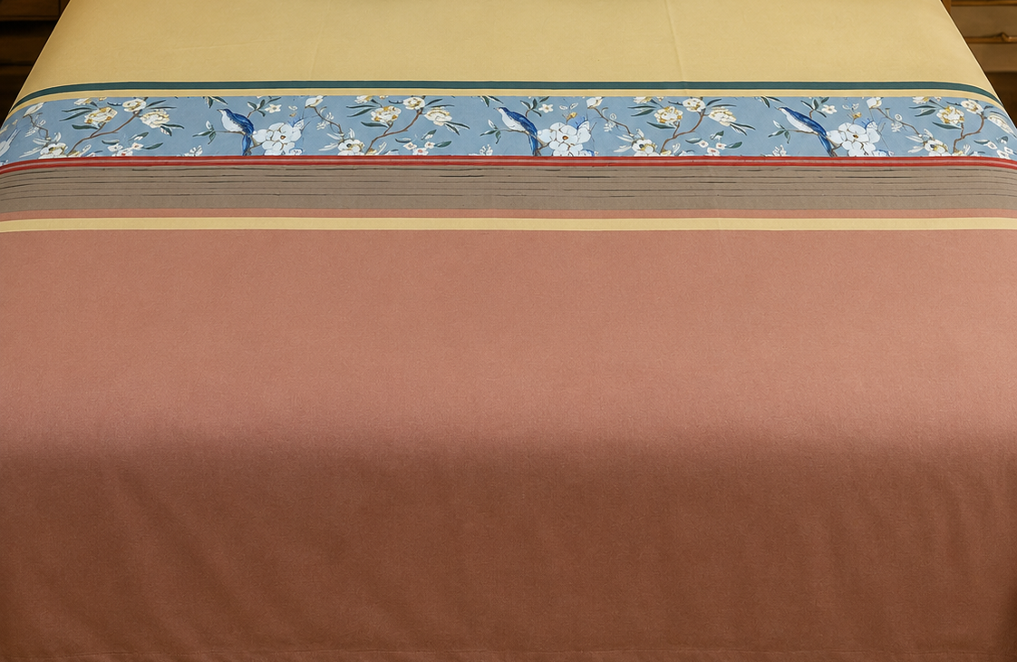 Sky Bird Floral Bed Ensemble