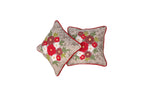 Scarlet Bloom Embroidered Cushion