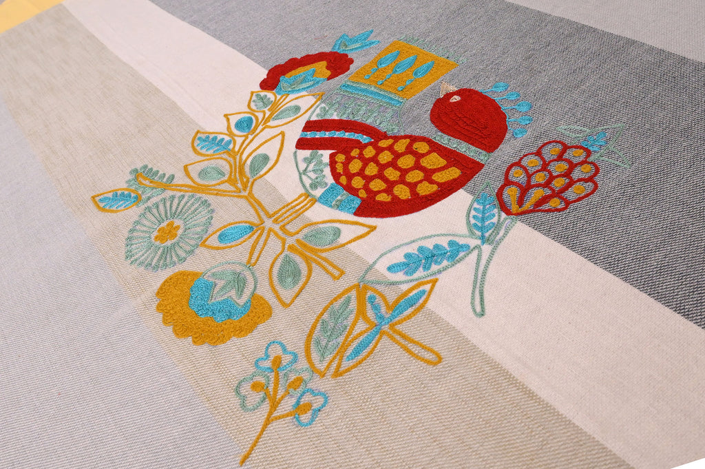 Sunrise Stripes Yellow & Grey Bed Ensemble