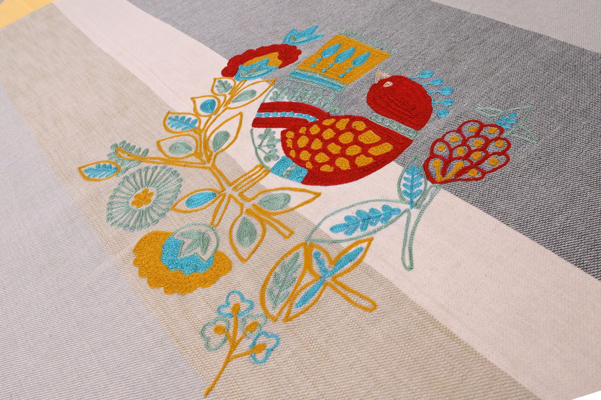 Sunrise Stripes Yellow & Grey Bed Ensemble