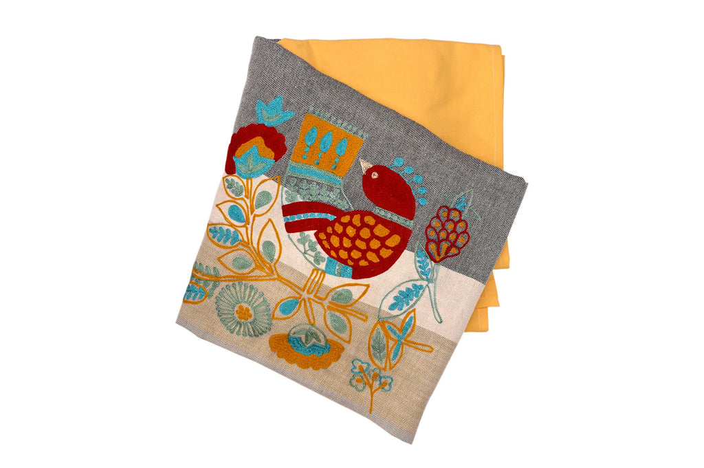 Sunrise Stripes Yellow & Grey Bed Ensemble