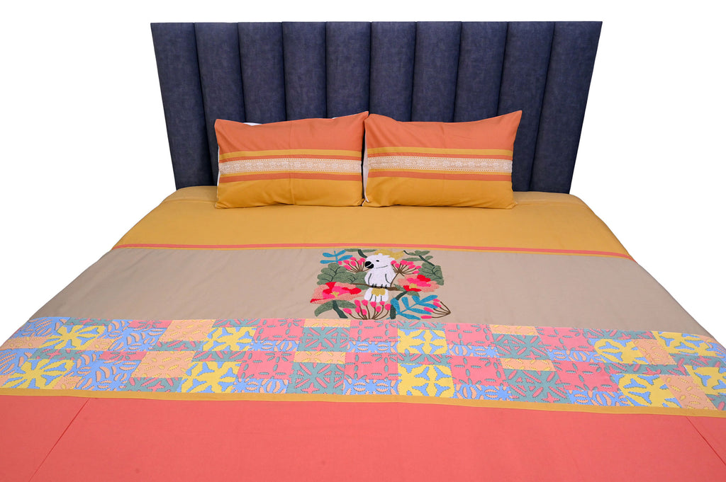Tropical Harmony Coral & Mustard Bed Ensemble