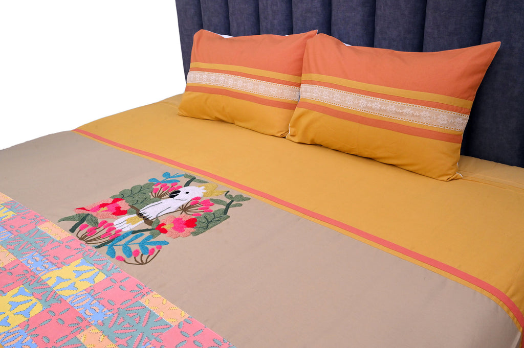 Tropical Harmony Coral & Mustard Bed Ensemble
