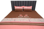 Blush & Mocha Lotus Bloom Bed Ensemble