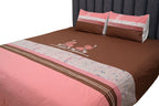 Blush & Mocha Lotus Bloom Bed Ensemble