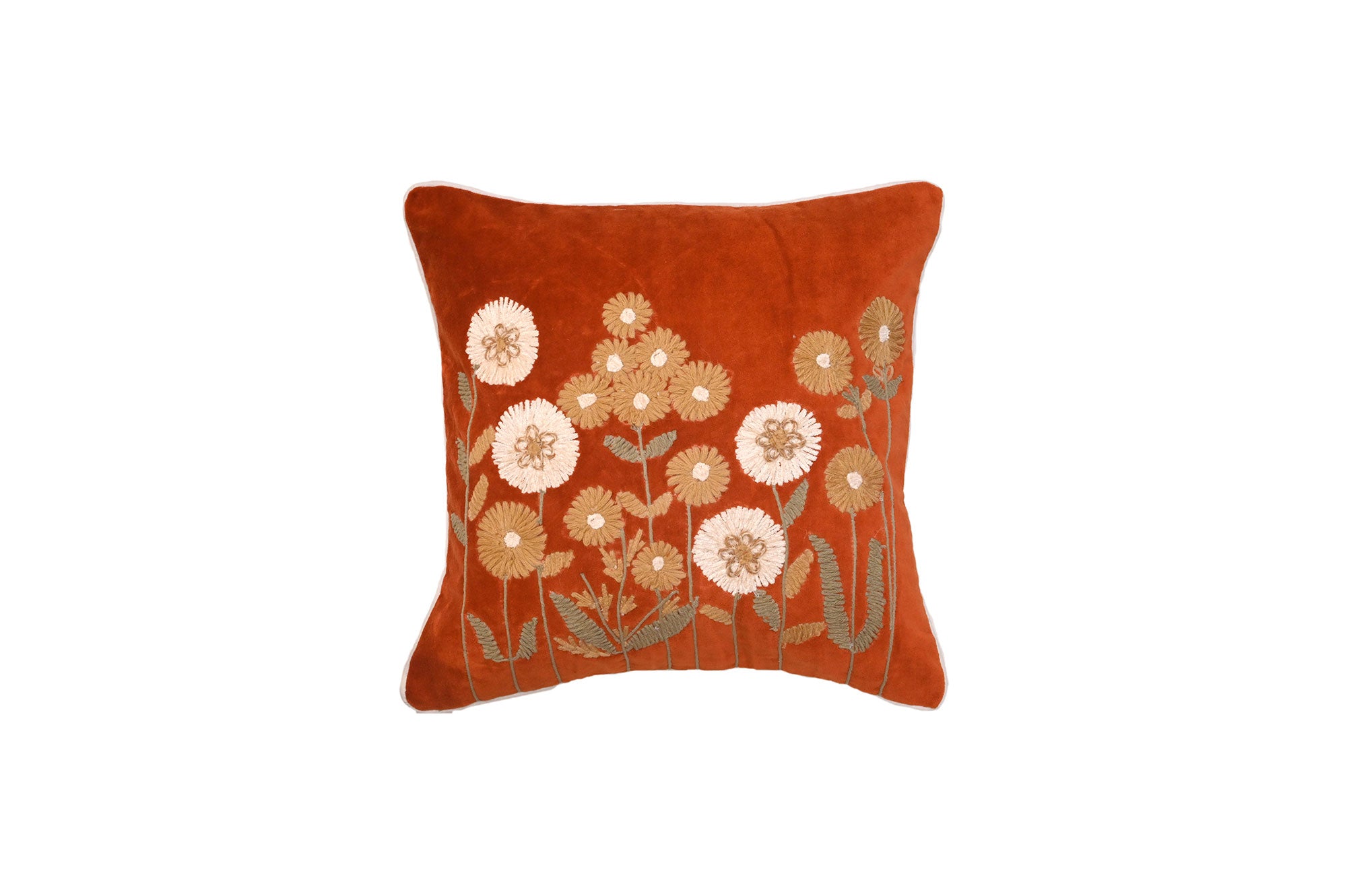 Terracotta Bloom Cushion Cover