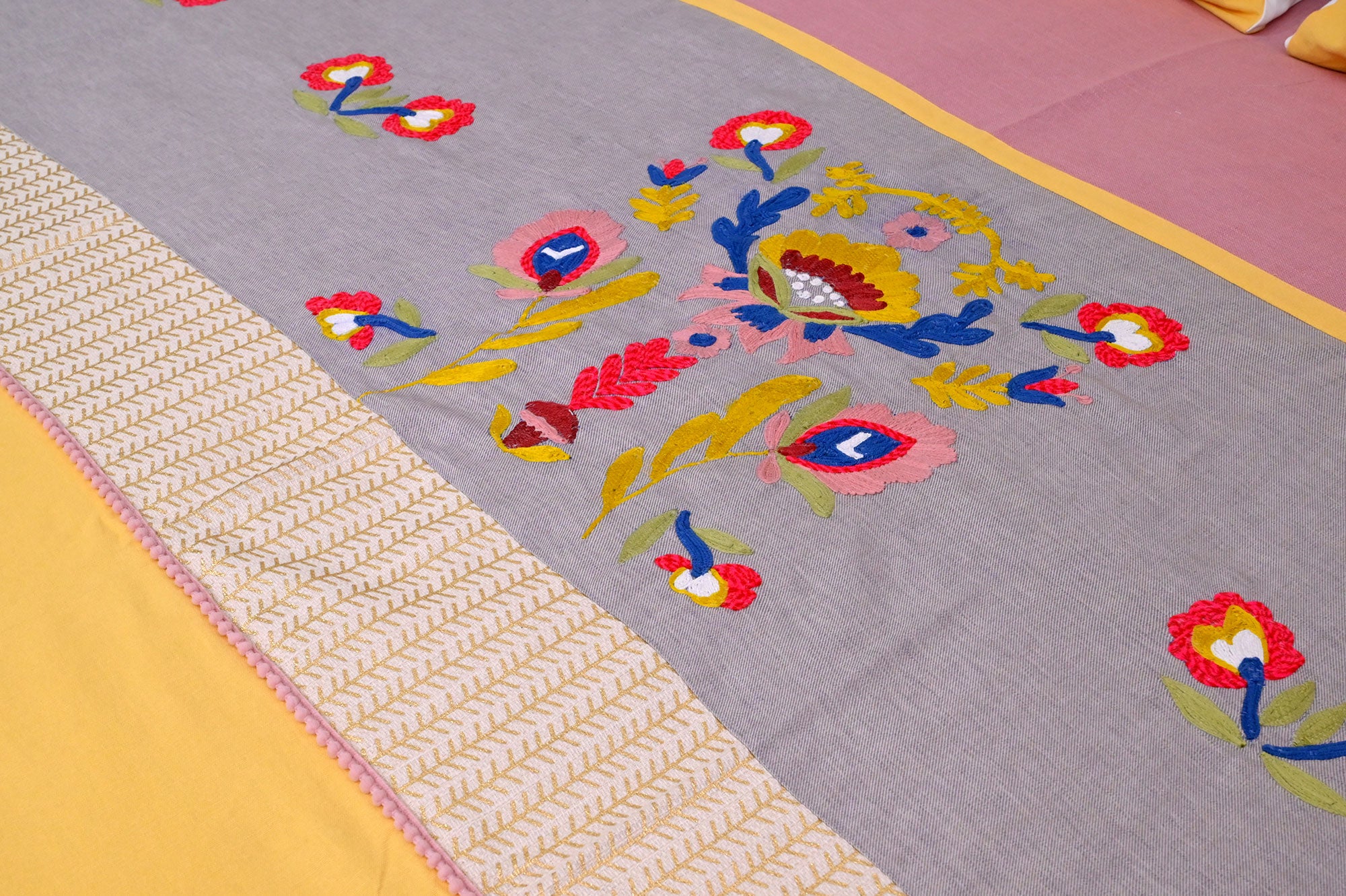 Sunset Bloom Yellow & Lavender Bed Ensemble