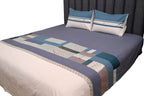 Blue Mosaic Patchwork Bed Ensemble
