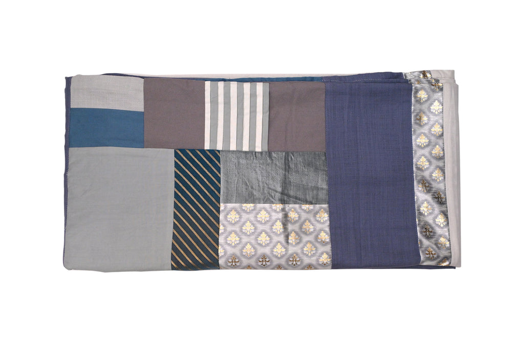 Blue Mosaic Patchwork Bed Ensemble