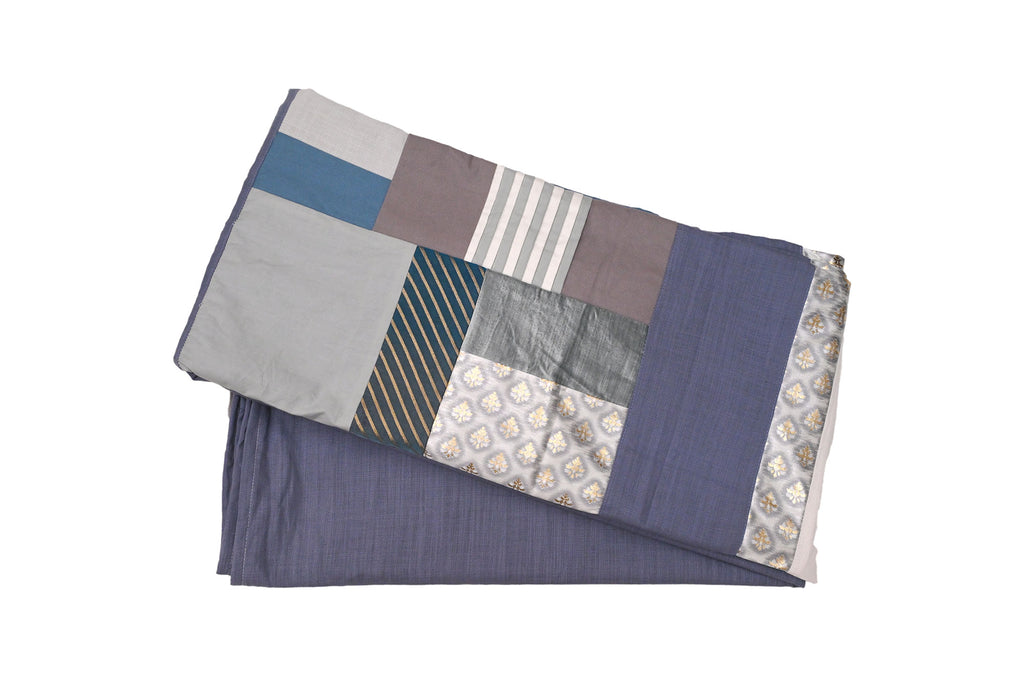 Blue Mosaic Patchwork Bed Ensemble