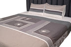 Elegant Grey Floral Frame Bed Ensemble