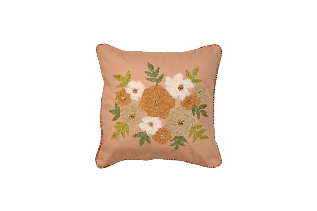 Beige Blossom Cushion Cover