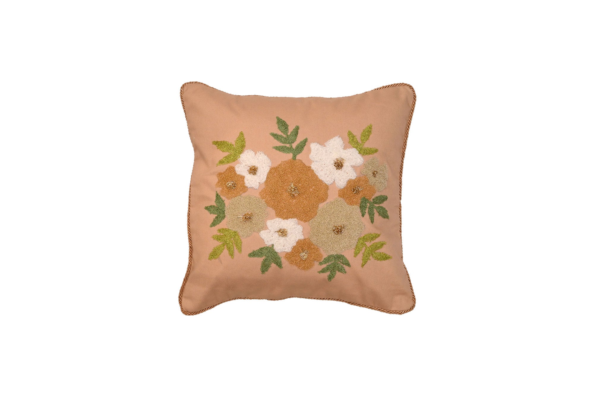 Beige Blossom Cushion Cover