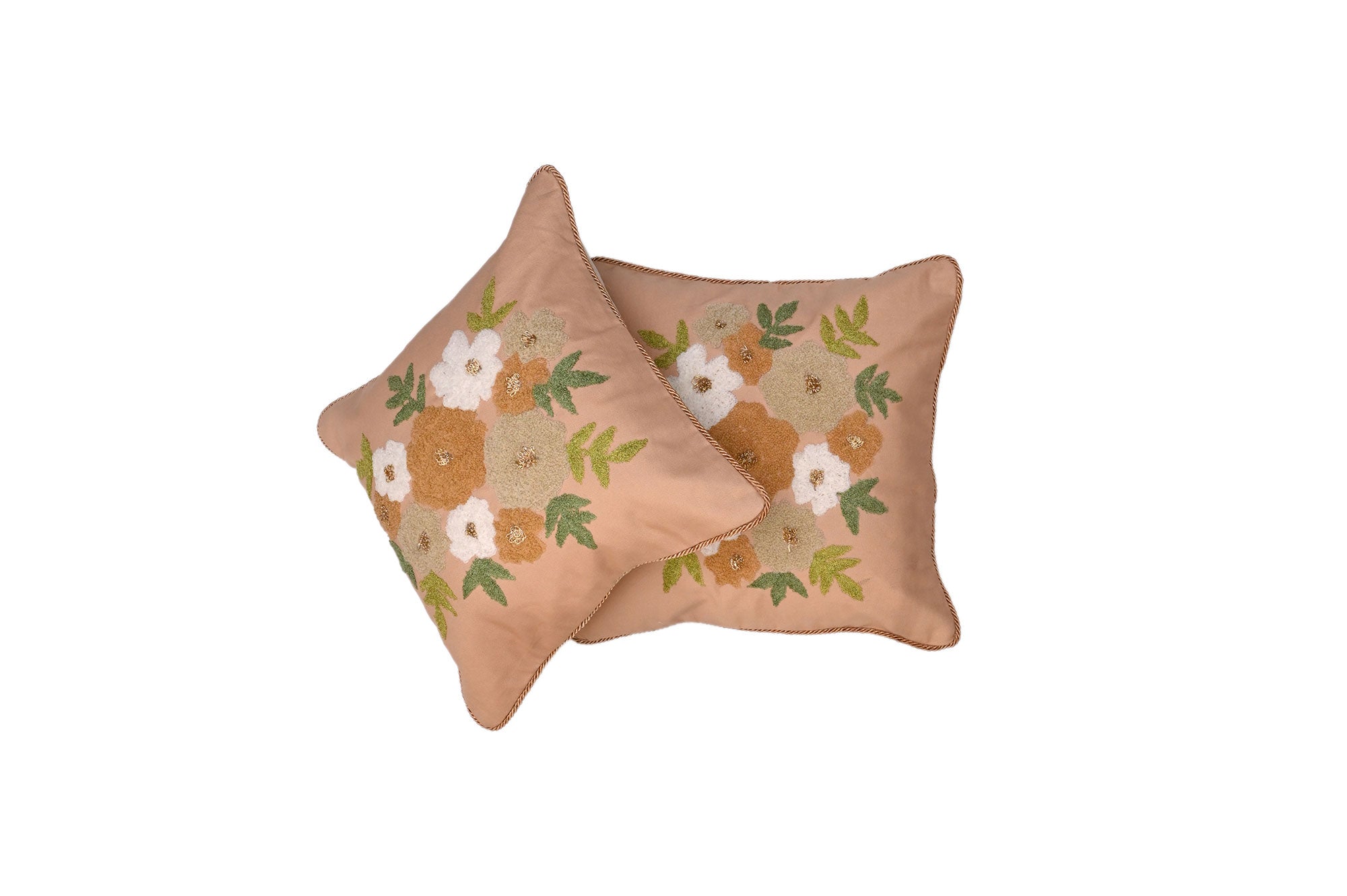 Beige Blossom Cushion Cover
