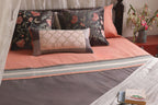 Coral Bloom Embroidered Bed Ensemble