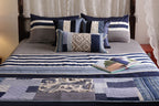 Nautical Charm Indigo & Ivory Bed Ensemble