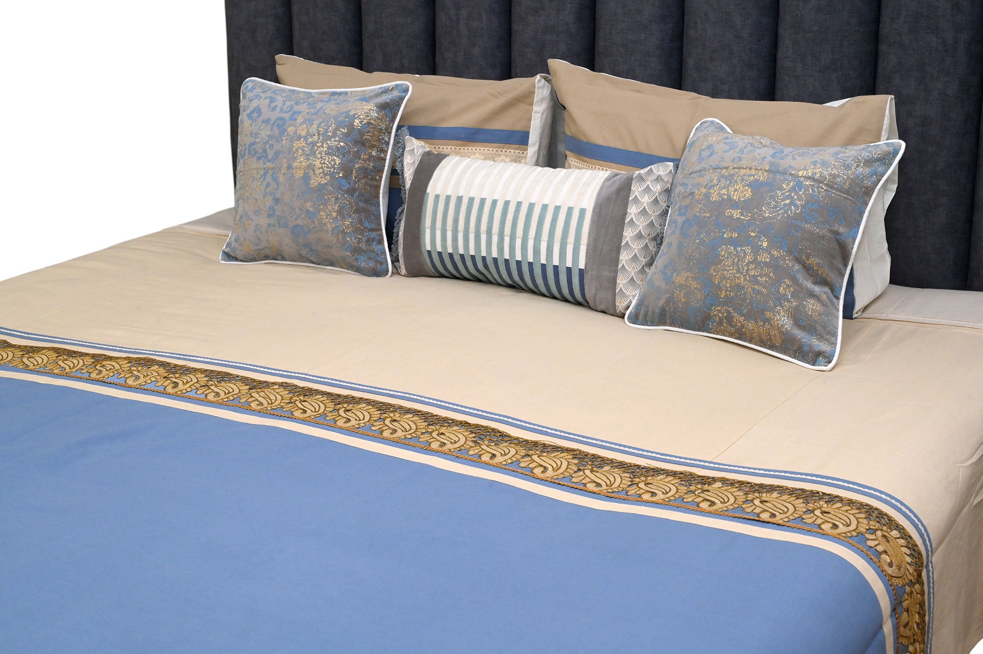 Royal Azure Elegance Bedspread Set