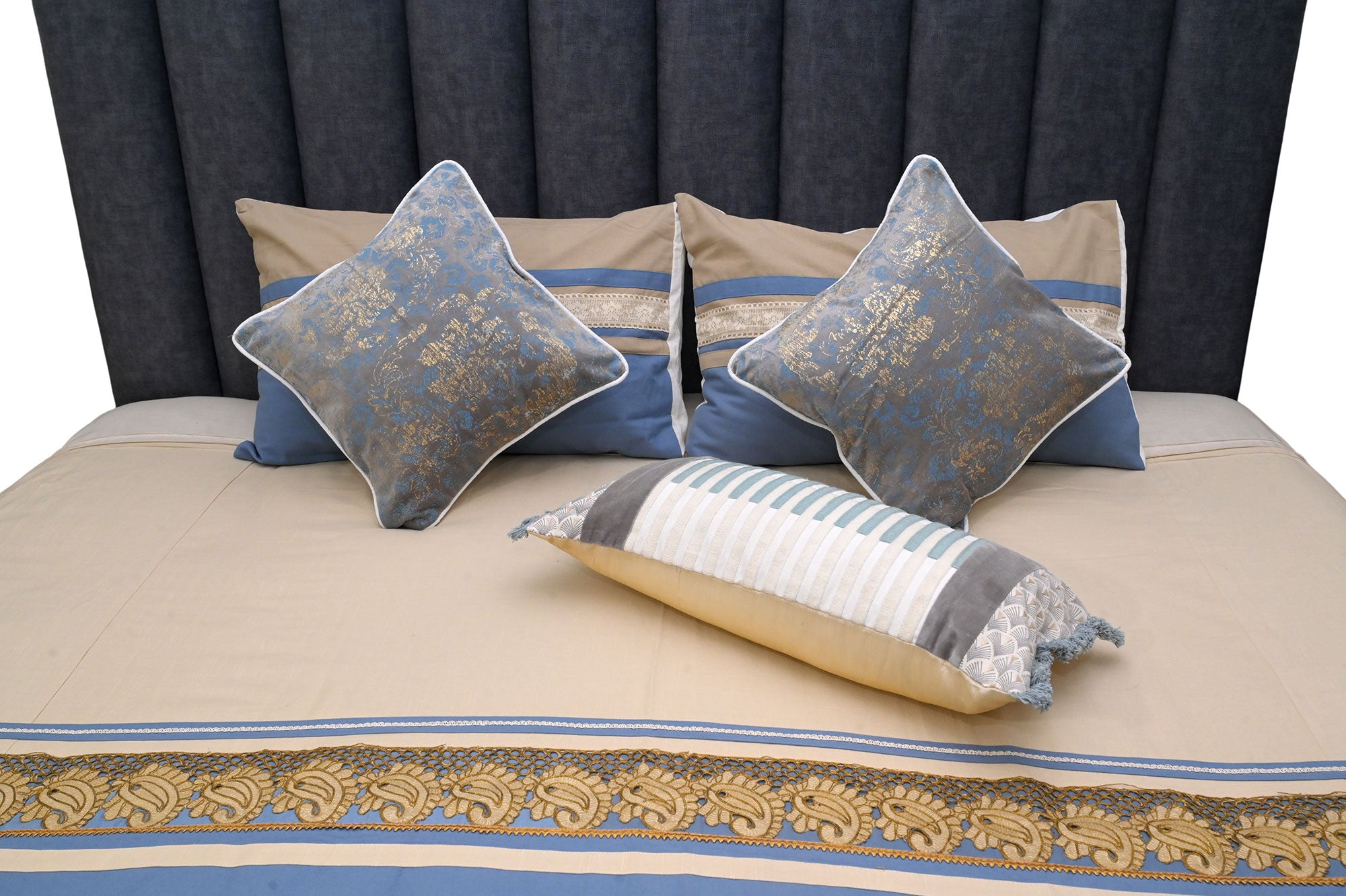 Royal Azure Elegance Bedspread Set