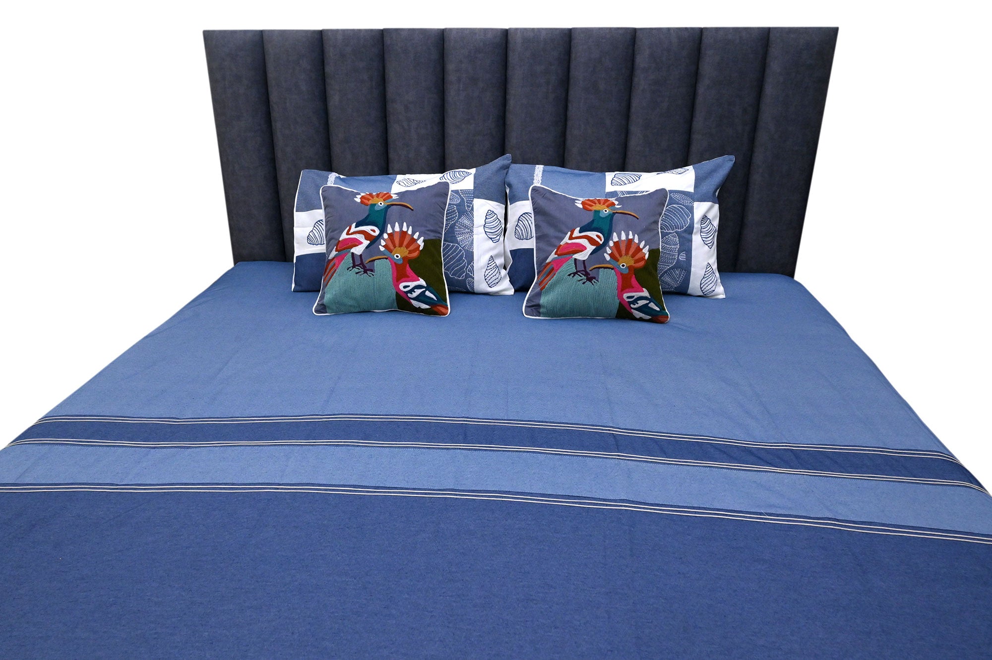 Tropical Blue Aviary Bedspread Set
