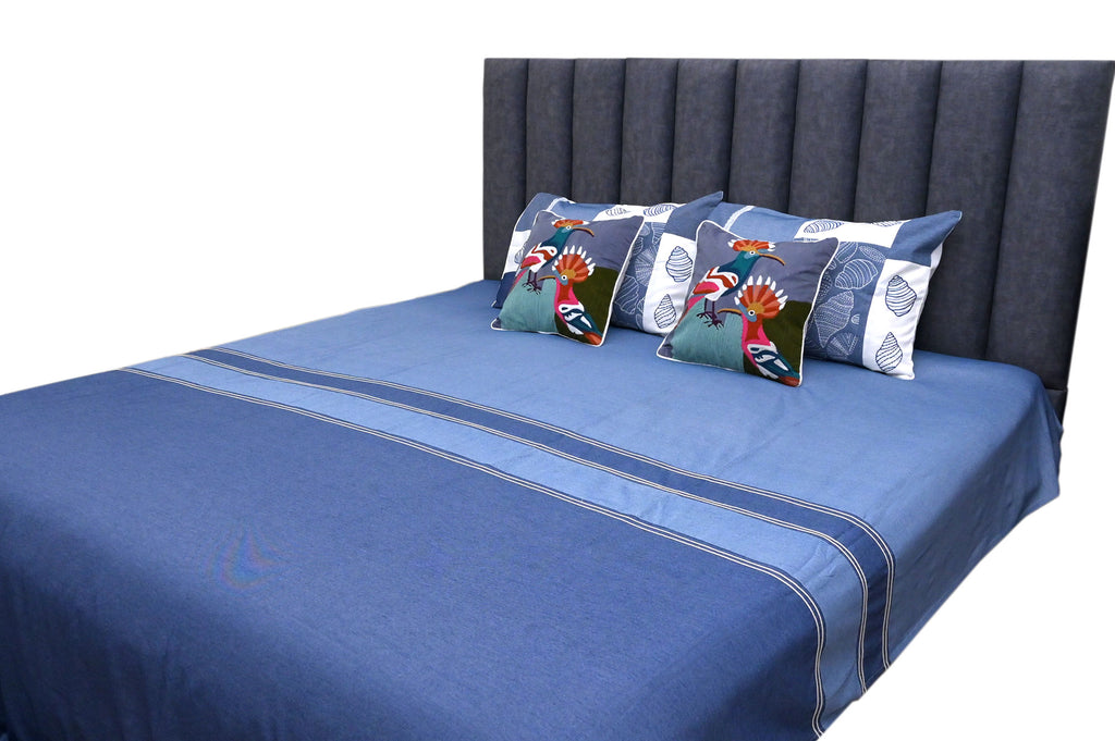 Tropical Blue Aviary Bedspread Set