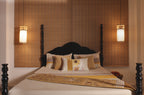 Golden Harmony Mustard & Beige Bed Ensemble