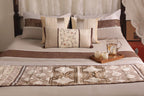 Classic Elegance Ivory & Mocha Bed Ensemble