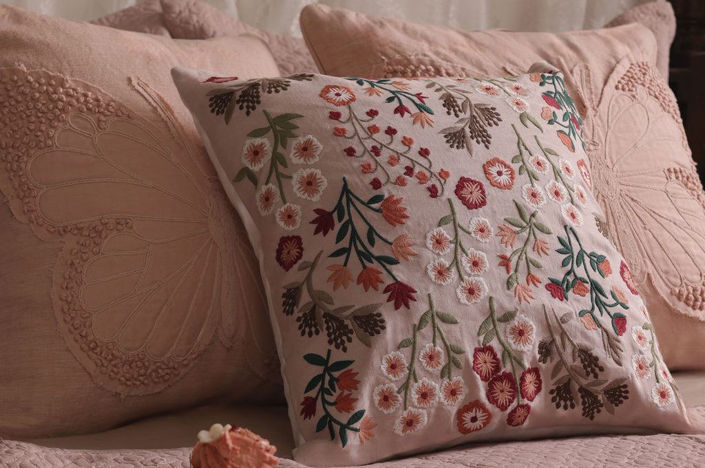Blush Serenity Floral Bed Ensemble