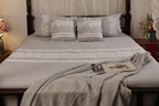 Lace Whisper Grey & White Bed Ensemble