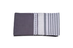 Charcoal Blossom Stripe Bedspread Set