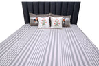 Striped Blossom Charm Bedspread Set