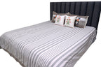 Striped Blossom Charm Bedspread Set