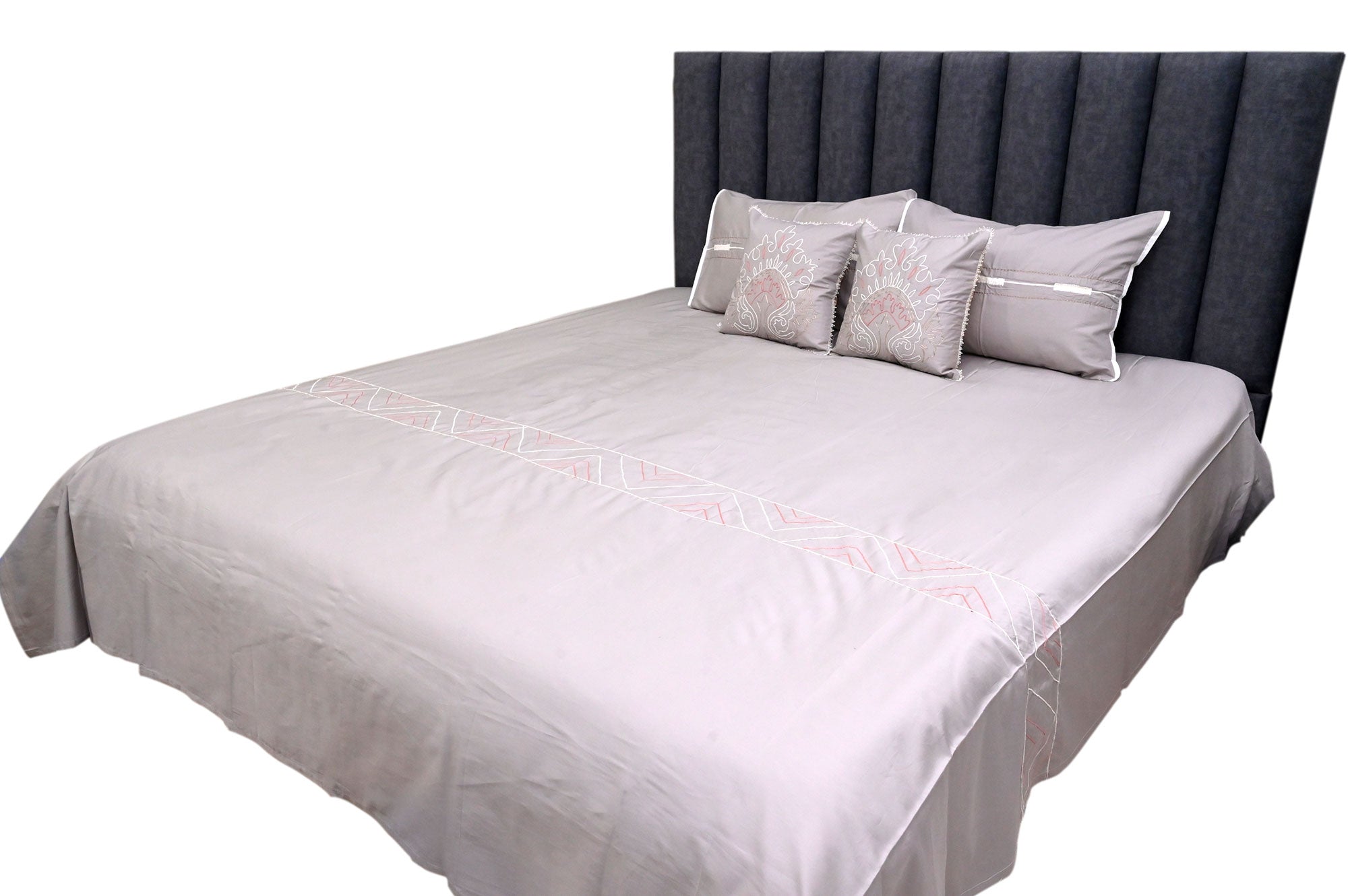 Elegant Mist Embroidered Bedspread Set