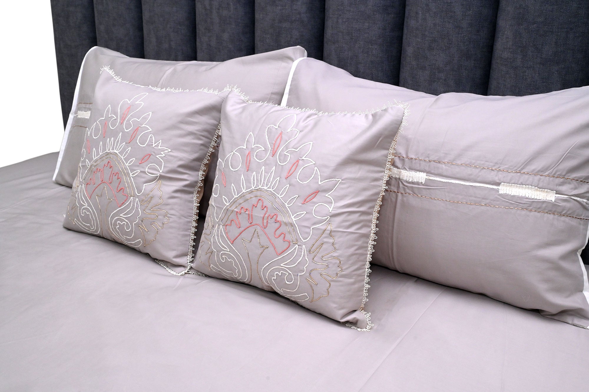 Elegant Mist Embroidered Bedspread Set