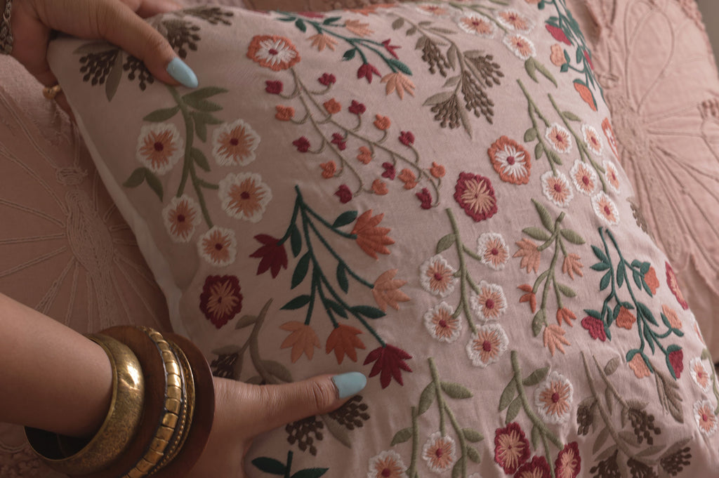 Blush Serenity Floral Bed Ensemble