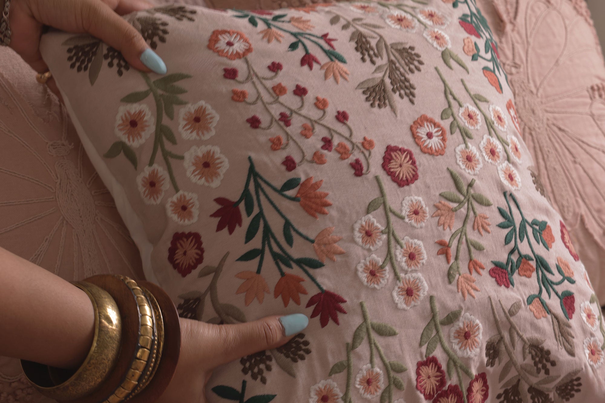 Blush Serenity Floral Bed Ensemble