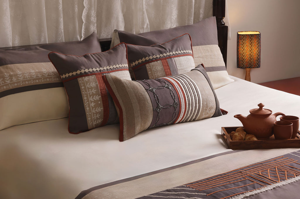 Rustic Charm Grey & Terracotta Bed Ensemble