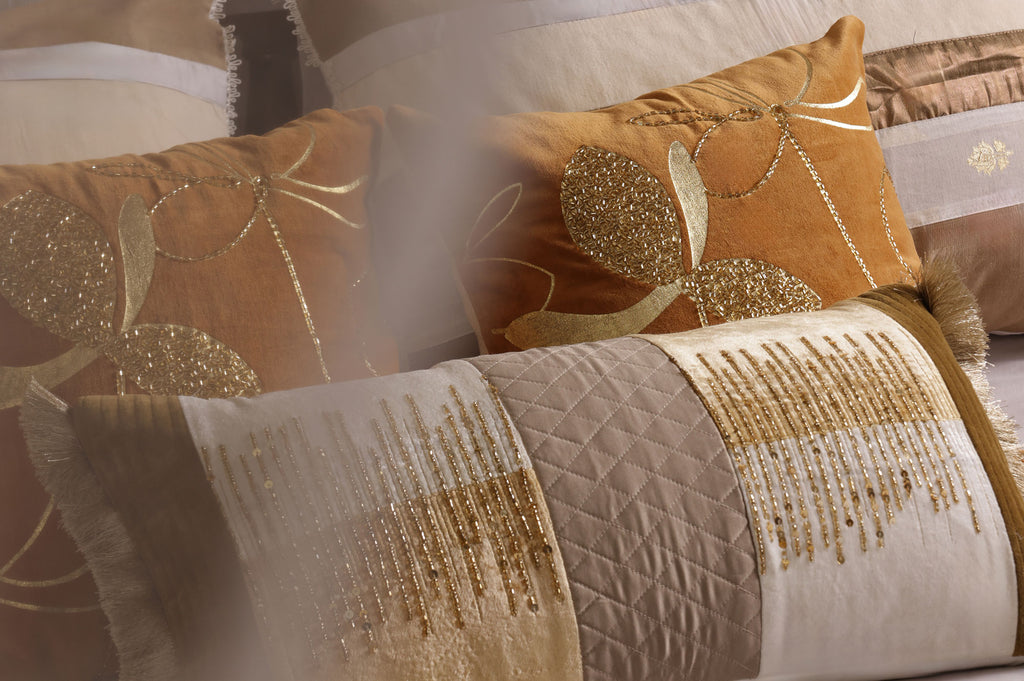 Heritage Weave Taupe & Rust Bed Ensemble