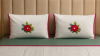 Sage Rose Embroidered Bed Ensemble
