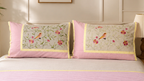 Blush Bird Floral Bedsheet Set