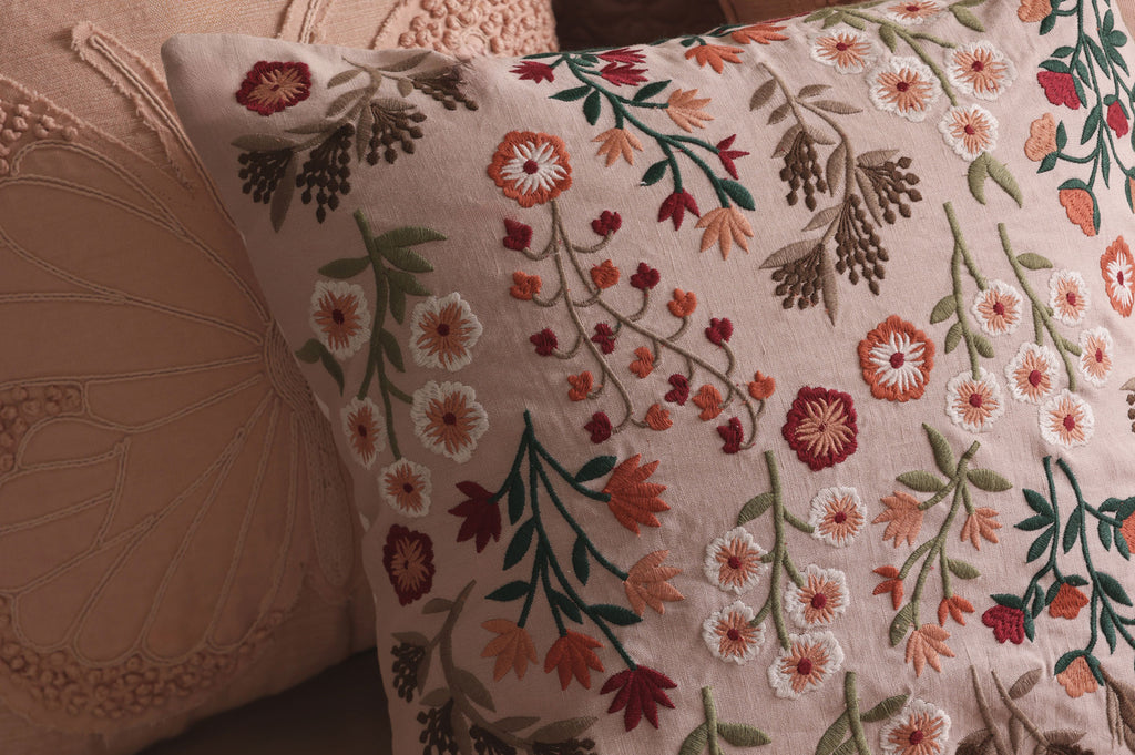 Blush Serenity Floral Bed Ensemble