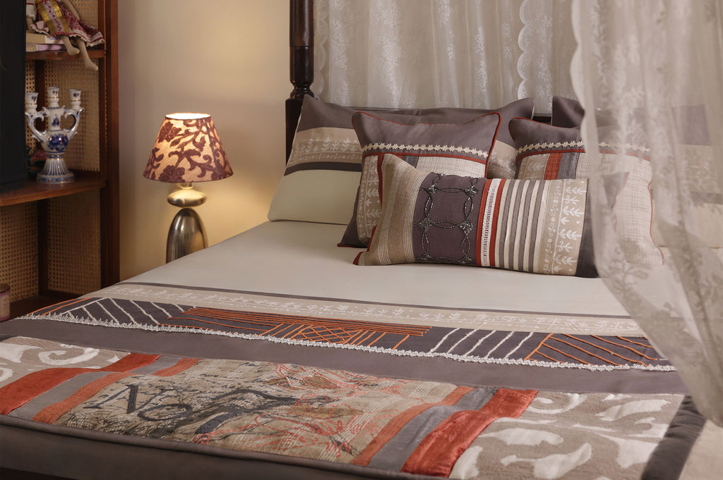 Rustic Charm Grey & Terracotta Bed Ensemble