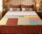 Terracotta Mandala Patchwork Bedsheet Set