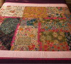 Plum Patchwork Floral Bedsheet Set