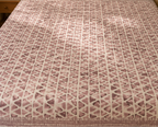 Mauve Bloom Geometric Embroidered Bedsheet Set