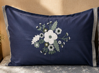 Blue Mist Floral Embroidered Bedsheet Set