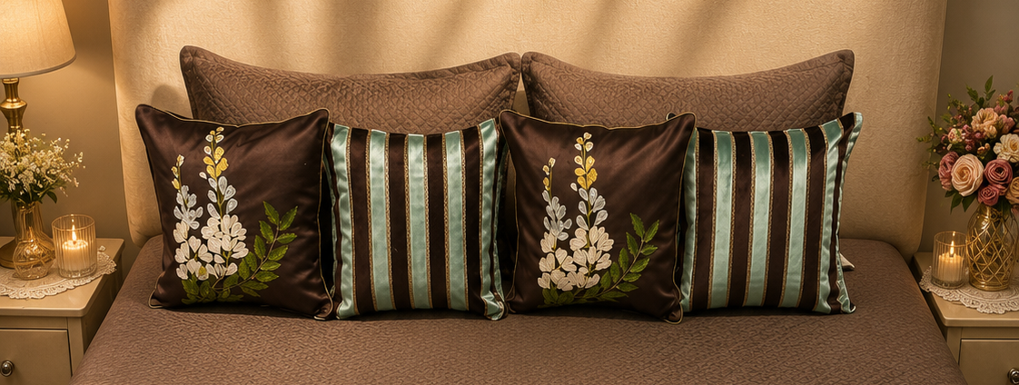 Mocha Mint Floral Bed Ensemble