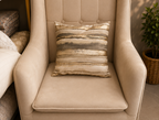 Abstract Gold Stripe Cushion Cover